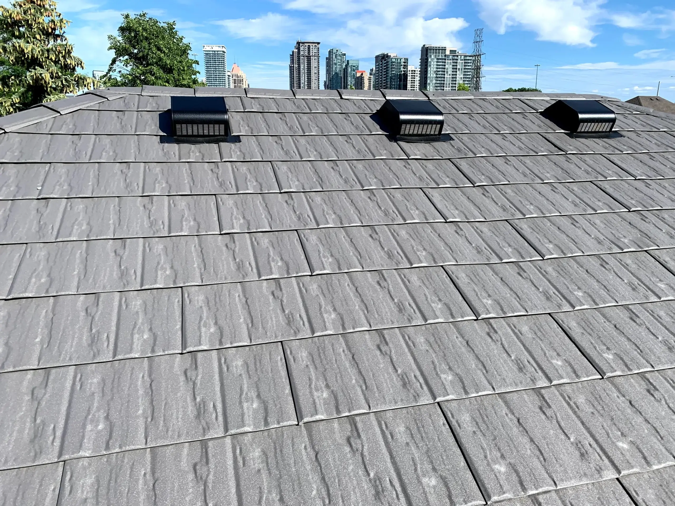 Finished product of metal roof in Innisfil.